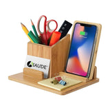 3 IN 1 FAST WIRELESS CHARGER WITH PHONE & PEN HOLDER