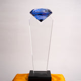Blue Diamond Crystal Trophy