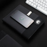 PORTABLE CUSTOM WIRELESS POWER BANK NOTEBOOK USB FLASH DRIVE AND LED LOGO