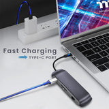 موزع USB Arizone® BS8H (8 في 1) 1*USB-C PD/1*HDMI/1*RJ45/1*USB 3.0/2*USB 2.0/1*SD/TF