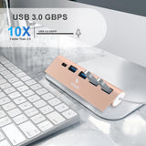 موزع USB T-3608 من Arizone® (موزع بخمسة منافذ) 1*USB 3.0/3*USB 2.0/1*USB-C