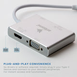 ARIZONE CONVERTER ADAPTER TYPE-C TO HDTV+VGA+DVI+USB