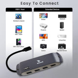 موزع USB Arizone® BS8H (8 في 1) 1*USB-C PD/1*HDMI/1*RJ45/1*USB 3.0/2*USB 2.0/1*SD/TF
