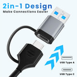 موزع USB T-3625 من Arizone® (6 في 1) 1*USB 3.0/2*USB 2.0/USB-C PD/SD/TF