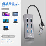 موزع USB T-3628 من Arizone® (موزع 7 منافذ) 1*USB 3.0/6*USB 2.0