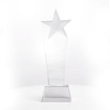 Crystal Trophy Award - Custom Glass Star Shape Award