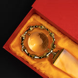 Metal Glass Crystal Globe Ball Sports Trophy