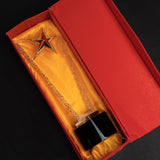 Gold Silver Bronze Star Glass Crystal Award