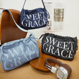 DENIM DRAWSRING POCKETS