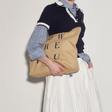 LETTER ANGLED ZIPPER BAG