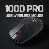 ماوس Arizone® 1000PRO USB لاسلكي موثوق به مع كتم الصوت وصمت تام