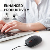 ماوس Arizone® USB 1000PRO سلكي مريح للمكتب مزود بميزة التتبع البصري