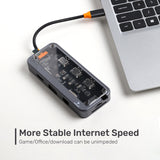 موزع USB Arizone® SW10V (10 في 1) 1*USB 3.0/2*USB 2.0/HDMI/RJ45/VGA/USB-C PD/SD/TF/3.5 مم 100 ميجابت في الثانية