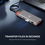 موزع USB Arizone® BS10A (10 في 1) 3 منافذ USB 3.0/HDMI/RJ45/VGA/USB-C PD/SD/TF/3.5 مم بسرعة 1000 ميجابت في الثانية