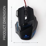 Arizone® USB G5Wired Optical Mouse , Four Gear Adjustable DPI Economic Design