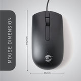 ماوس بصري UP MS116 سلكي، ماوس كمبيوتر سلكي USB بتصميم مريح، ماوس لأجهزة الكمبيوتر المحمولة، وأجهزة الكمبيوتر المكتبية، وأجهزة Mac، وأجهزة Chromebook، وأجهزة Matebook - أسود