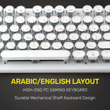 ARIZONE© MK 20 Mechanical Keyboard 104 Keys Green Axis Backlit Office E-sports Game Keyboard Wired USB Desktop Computer Notebook Universal