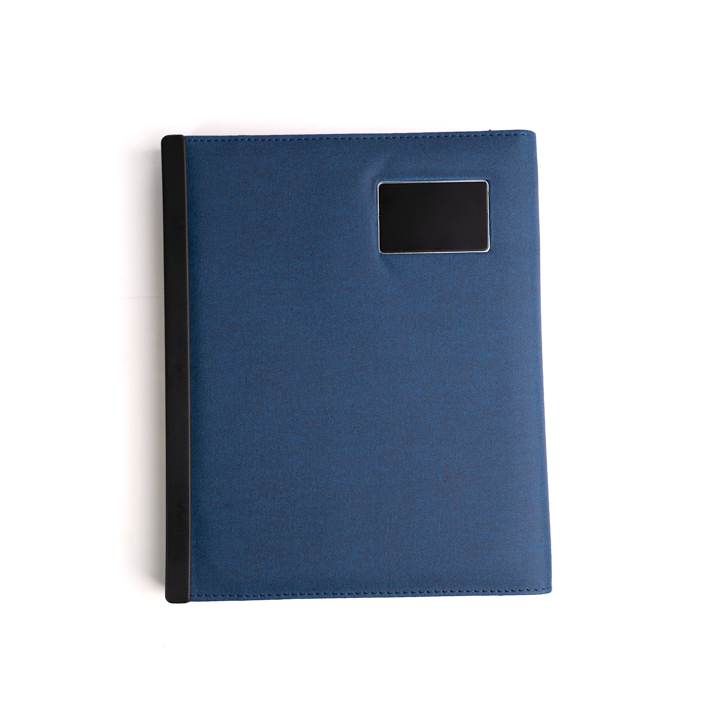 LEATHER NOTEBOOK WITH BACKUP CHARGER Q1 PRINTED WITH COMPANY LOGO Main image