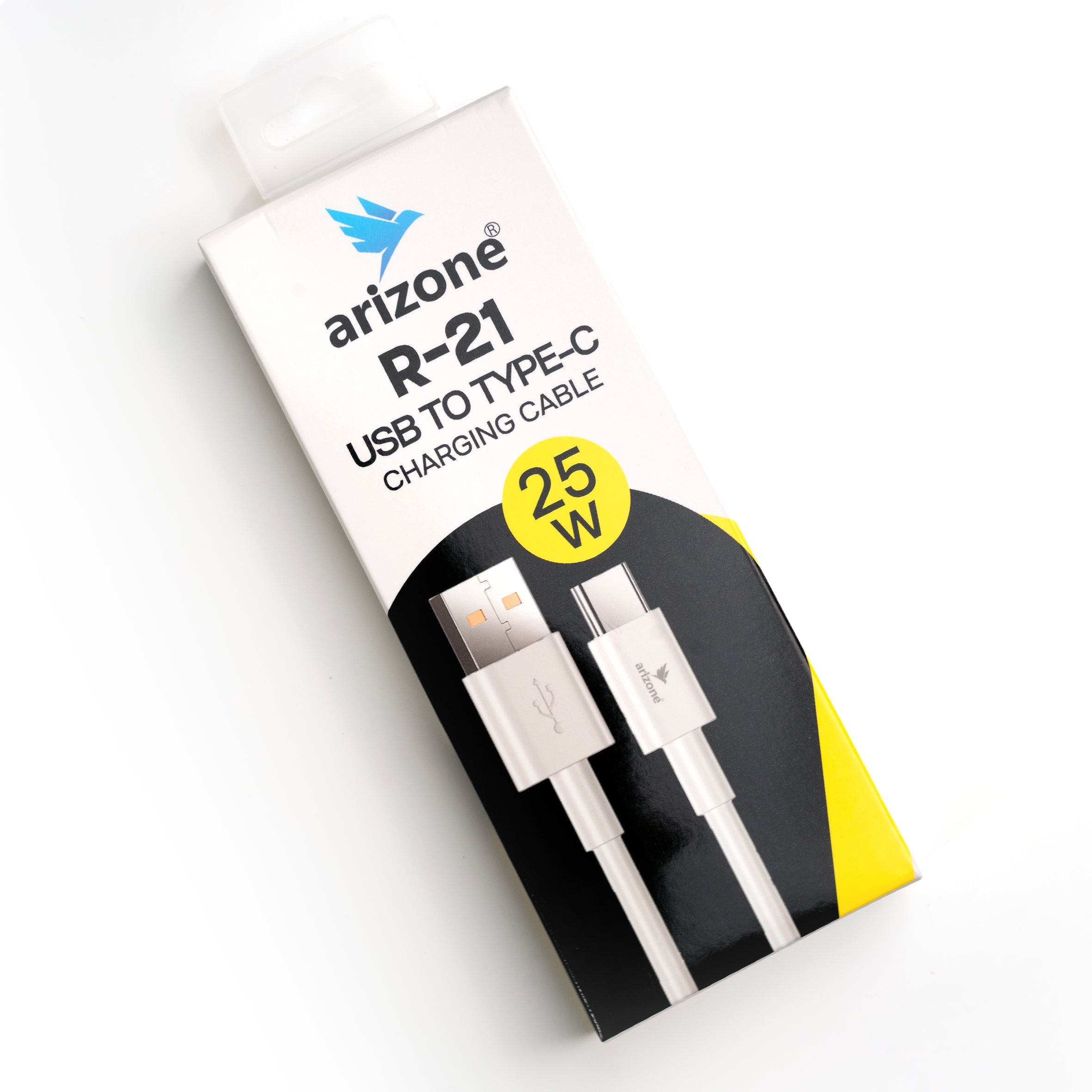 Arizone R-21 USB-A to Type-C Charger Cable | 25W Quick Charge