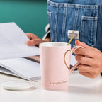 CERAMIC COUPLE HEART COFFEE MUG WITH SPOON