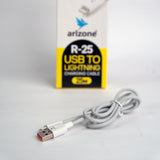 Arizone R25 USB to Lightning Charging Cable – 25W
