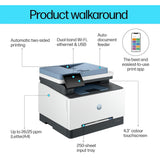 HP Color LaserJet Pro MFP 3303sdw - Print, Copy, Scan; Wireless, Two-sided printing, 250-sheet input tray; Print speed up to 25 ppm (black) and 25 ppm (color)