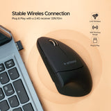 Arizone®  AM-01 Wireless Vertical Ergonomic Optical Mouse, 800/1200 /1600 DPI, 5 Buttons for Laptop, Desktop, PC, Macbook