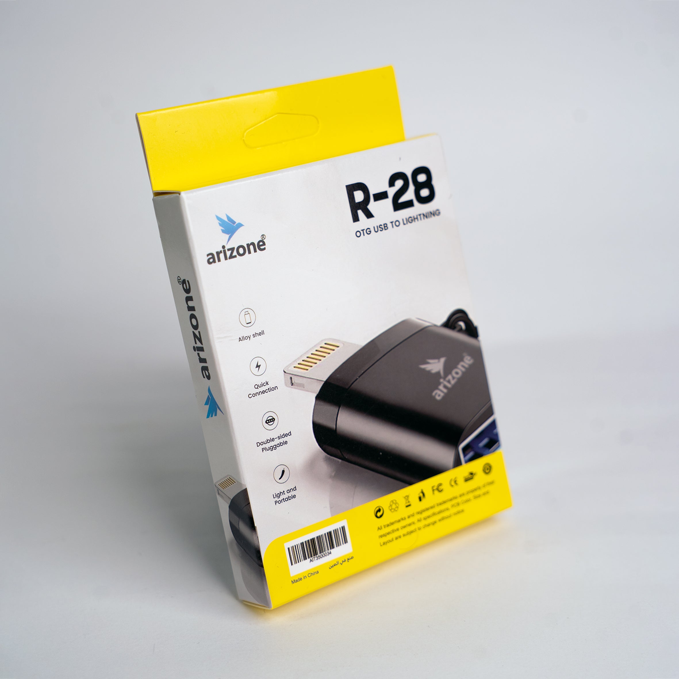 Arizone R-28 OTG USB to Lightning Adapter – Fast Data Transfer & Portable Design