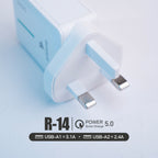 Arizone R-14 Dual USB Fast Charger | 3.1A with LED Indicator