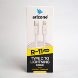 Arizone R-11 25W Type-C to Lightning Cable – Fast Charging & Data Transfer