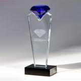 Blue Diamond Crystal Trophy