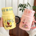 CERAMIC MUG PATRICK COFFEE CUP WITH LID GLASSES