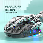 Arizone Dual Mode Wireless Mouse with RGB Light, Bluetooth & 2.4GHz, Adjustable DPI, Type-C Charging, Forward/Backward Buttons