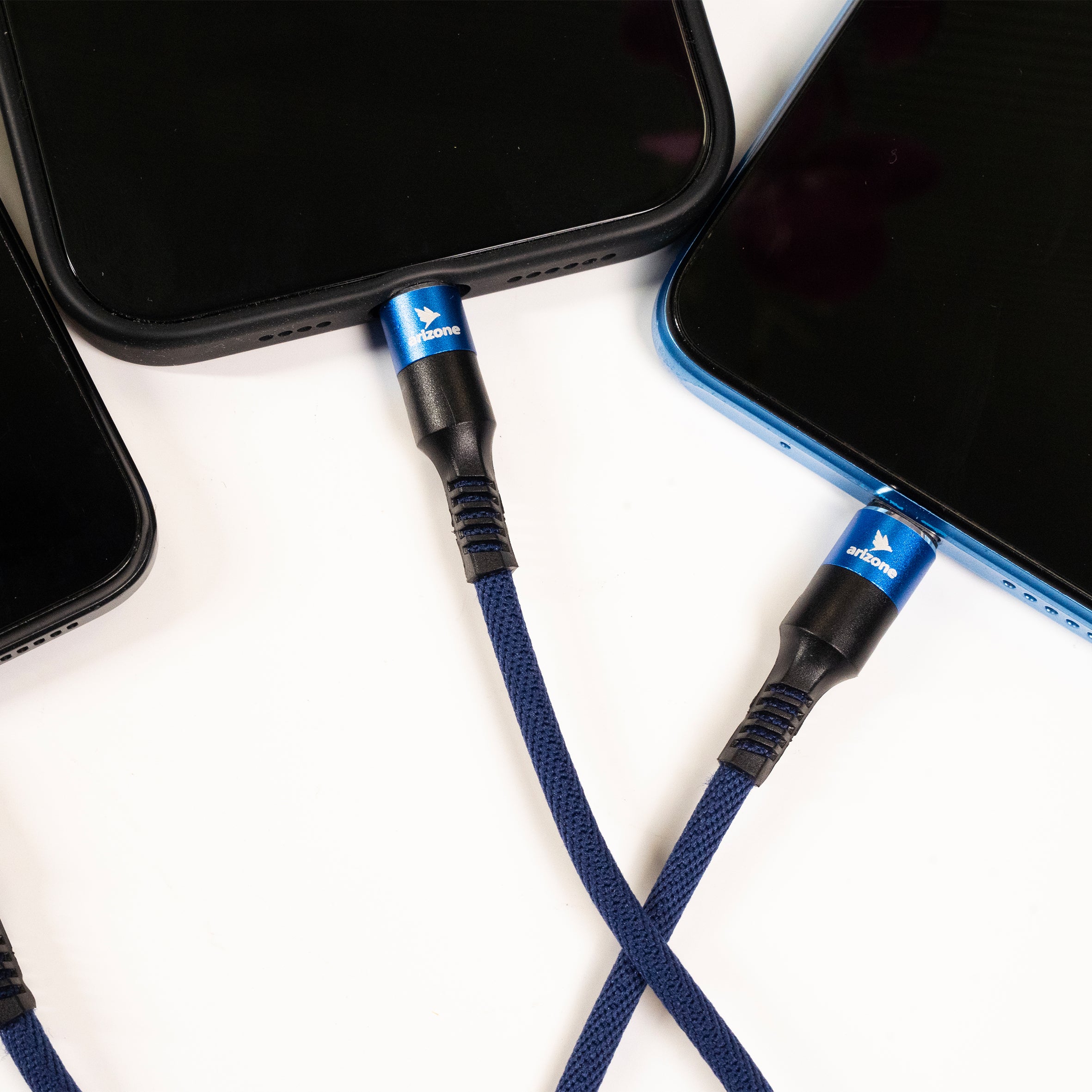 Arizone L8 Plus 3-in-1 Braided Charging Cable 1.2M | USB to C, Lightning & Micro | 5A