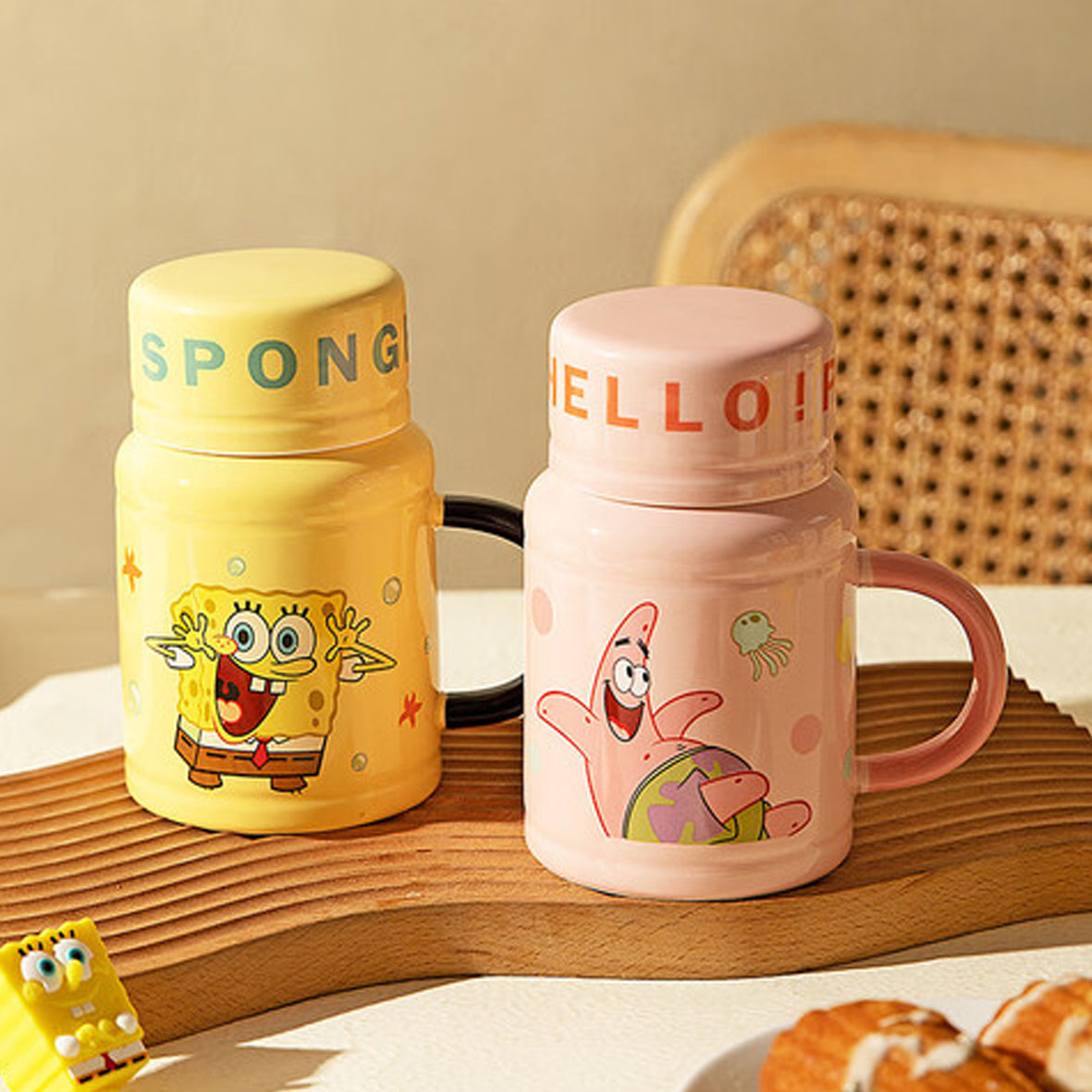 CERAMIC MUG PATRICK COFFEE CUP WITH LID GLASSES Main image