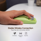 Arizone Wireless Mouse 2.4GHz with Adjustable DPI and Type-C Charging – Ergonomic Cordless Mouse with USB Receiver for Laptop and PC