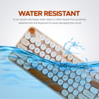 Arizone K92 Wired Keyboard with Round Keys, Multimedia Function Keys, English/Arabic Layout, Swappable Keycaps – USB Plug & Play Keyboard for PC and Laptop