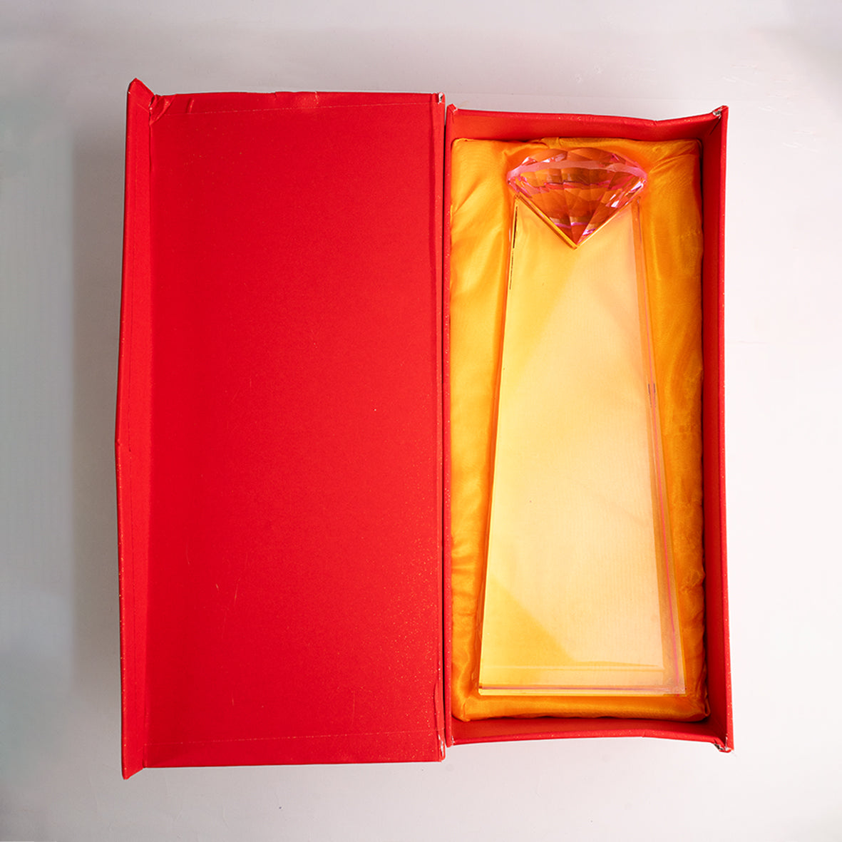 Pink Diamond Crystal Trophy