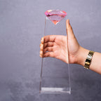 Pink Diamond Crystal Trophy