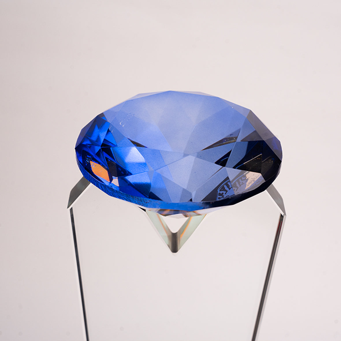 Blue Diamond Crystal Trophy
