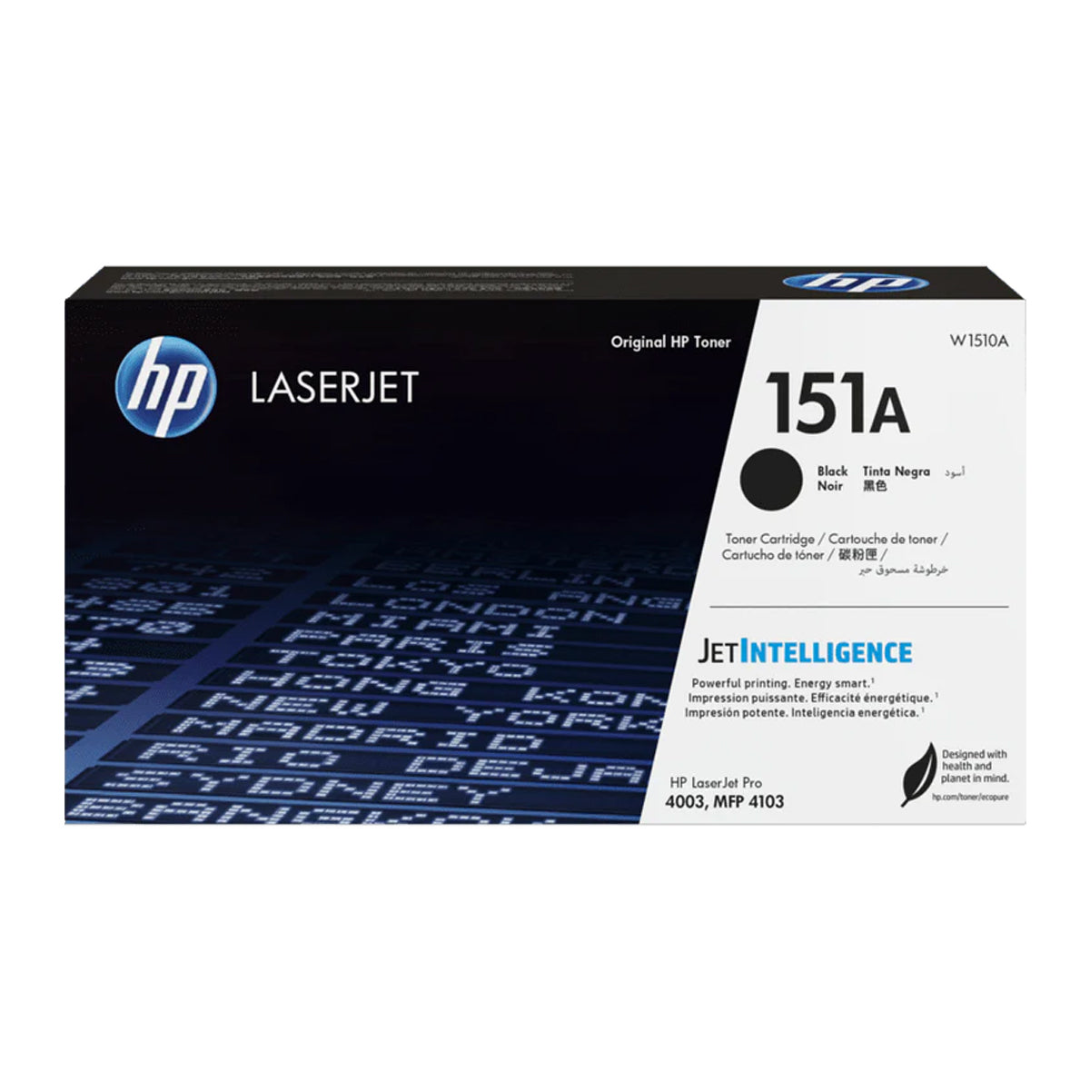 HP 151A Black LaserJet Toner Cartridge (W1510A) For HP LaserJet Pro 4003dn, 4003dw & MFP 4103dw, 4103fdn, 4103fdw