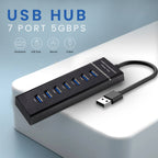 موزع USB ARIZONE 307 مزود بـ 7 منافذ بسرعة 5 جيجابت في الثانية