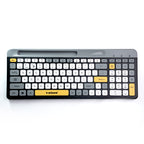 Arizone BK-037 Wireless Keyboard with Bluetooth & 2.4GHz Dual Channel, 100 Keys, Arabic/English Layout, Slim Design with Mobile Phone Holder