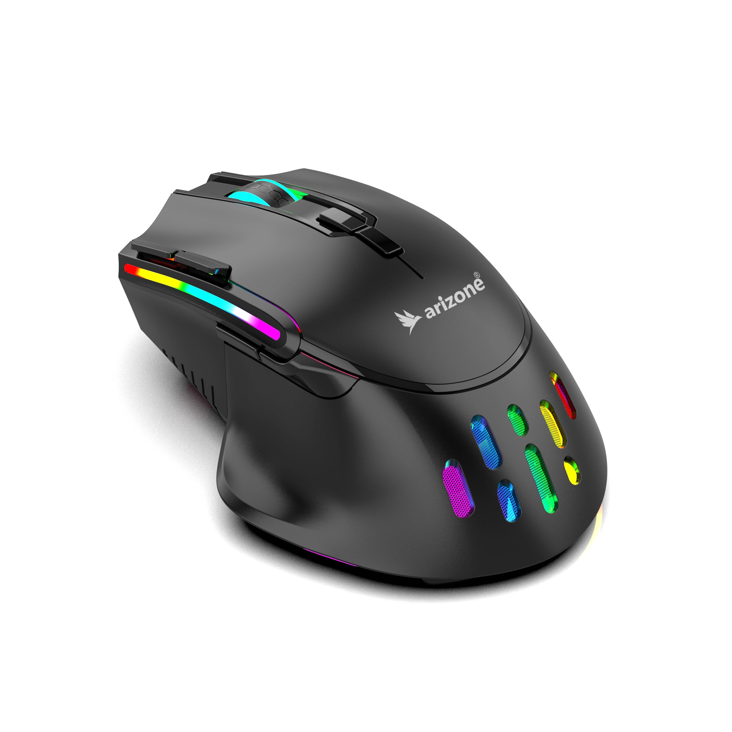 Arizone Dual Mode Wireless Mouse with Bluetooth & 2.4GHz, DPI Adjustment, Mute Click, Light Mode Switch, and Forward/Backward Buttons Main image