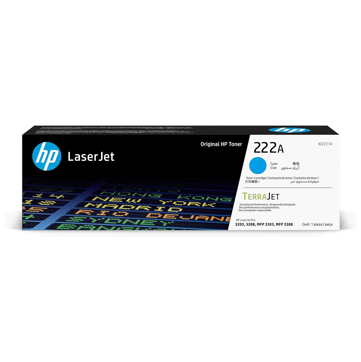 HP 222A LaserJet Toner Cartridge For HP LaserJet Pro 3203, 3288, MFP 3303, & MFP 3388