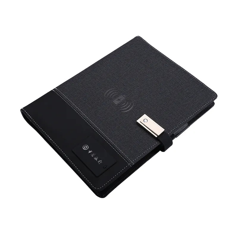 PORTABLE CUSTOM WIRELESS POWER BANK NOTEBOOK USB  FLASH DRIVE AND LED LOGO