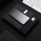 PORTABLE CUSTOM WIRELESS POWER BANK NOTEBOOK USB  FLASH DRIVE AND LED LOGO