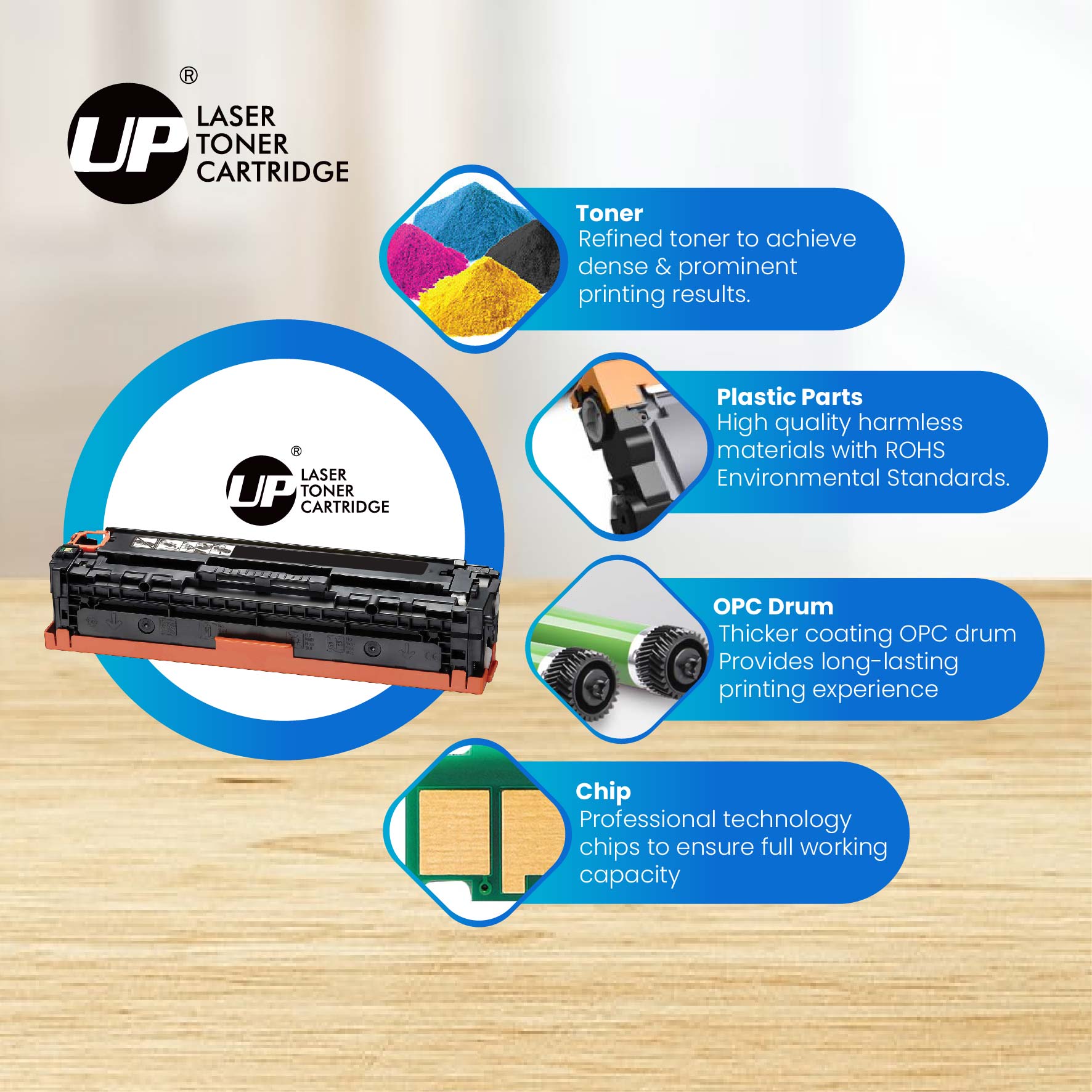 UP TONER 78A CE278A Replacement HP Laserjet P1606DN, M1536, MFP M1536DNF, P1560, P1566, P1606 Black
