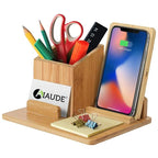 WOODEN FAST QI BAMBOO  CHARGING DESK STAND