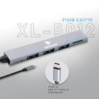 موزع USB Arizone® XL-5012 (مجموعة 4 منافذ) 3*USB 2.0/1*TF